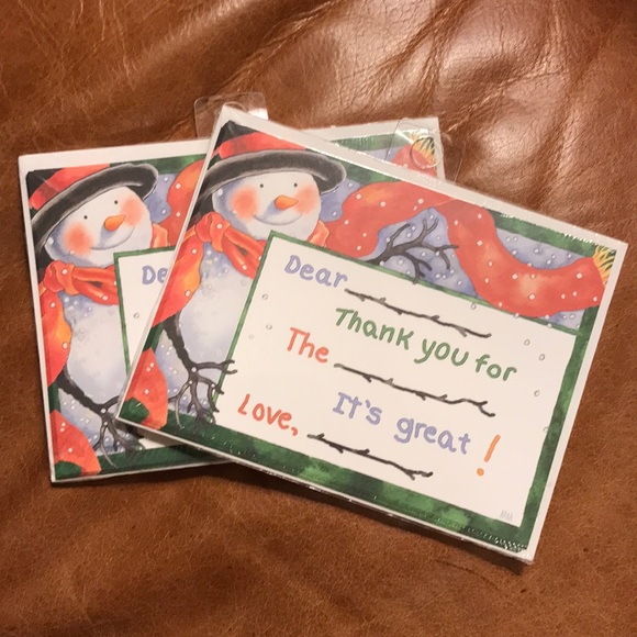 FREE WITH PURCHASE Snowman Thank You Cards With Envelopes (1 pack) - Picture 1 of 4